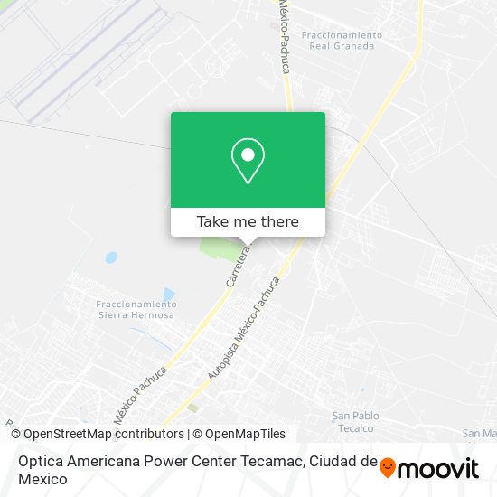 Optica Americana Power Center Tecamac map