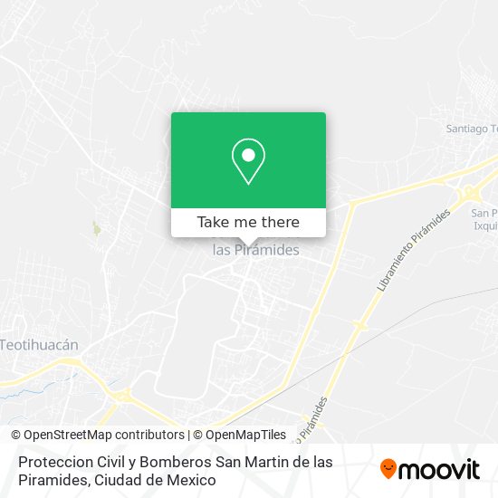 Mapa de Proteccion Civil y Bomberos San Martin de las Piramides