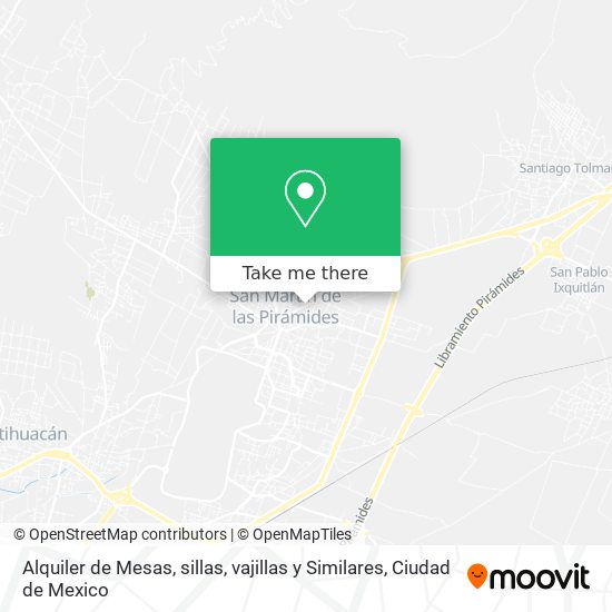 Mapa de Alquiler de Mesas, sillas, vajillas y Similares