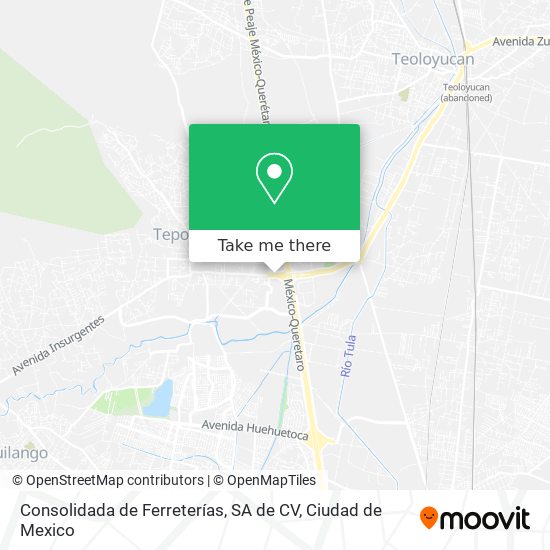 Mapa de Consolidada de Ferreterías, SA de CV