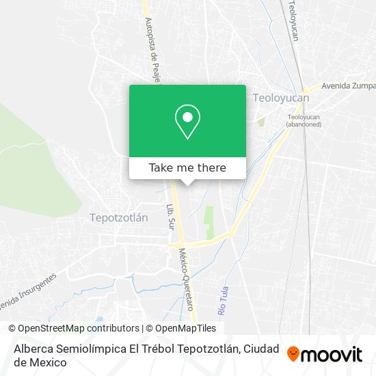 How to get to Alberca Semiolímpica El Trébol Tepotzotlán in Huehuetoca by  Bus?