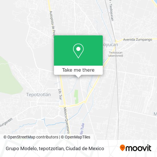 Grupo Modelo, tepotzotlan map