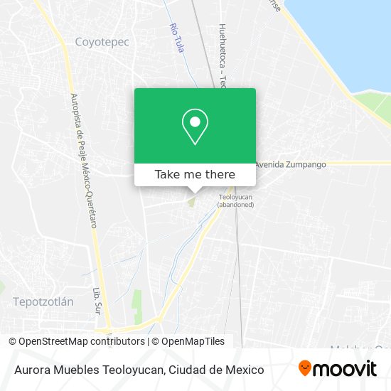 Mapa de Aurora Muebles Teoloyucan