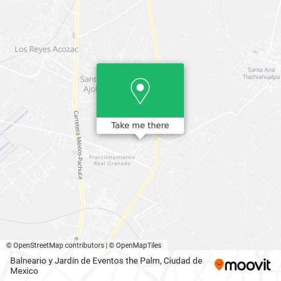 Balneario y Jardín de Eventos the Palm map