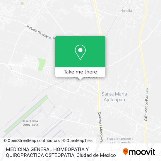 MEDICINA GENERAL HOMEOPATIA Y QUIROPRACTICA OSTEOPATIA map