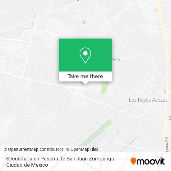 Mapa de Secundaria en Paseos de San Juan Zumpango