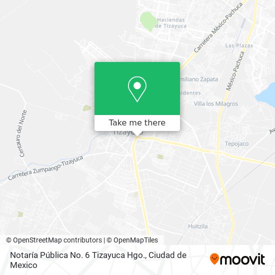 Notaría Pública No. 6 Tizayuca Hgo. map