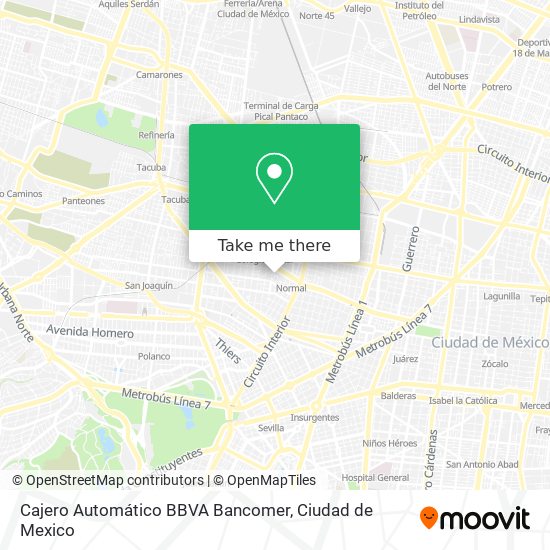 Cajero Automático BBVA Bancomer map