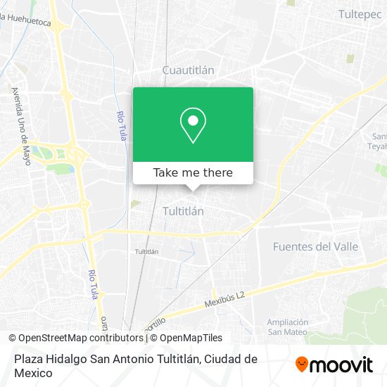 Plaza Hidalgo San Antonio Tultitlán map