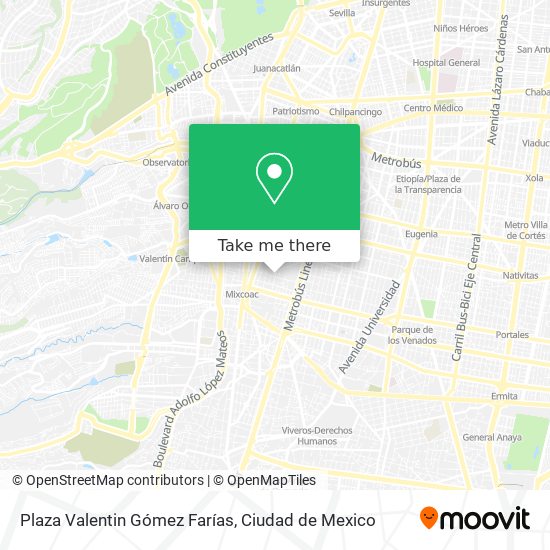 Plaza Valentin Gómez Farías map