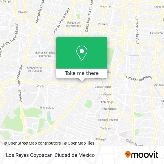Mapa de Los Reyes Coyoacan