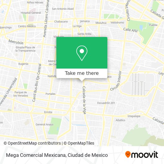 Mapa de Mega Comercial Mexicana