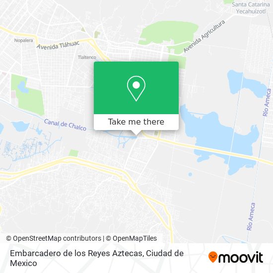 Mapa de Embarcadero de los Reyes Aztecas