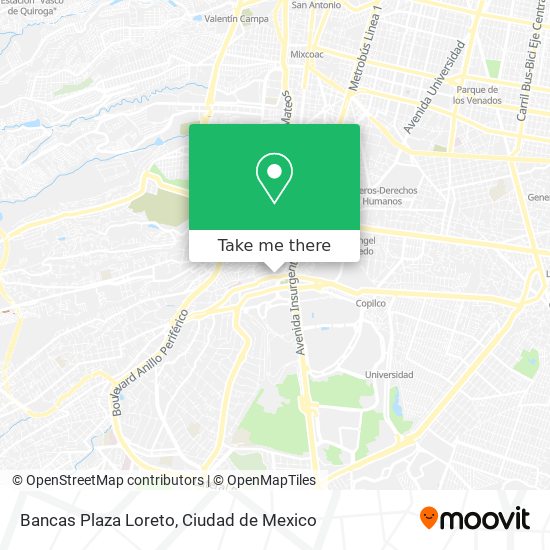 Bancas Plaza Loreto map