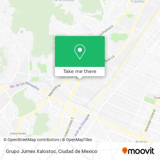 Grupo Jumex Xalostoc map