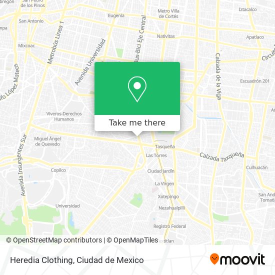 Mapa de Heredia Clothing