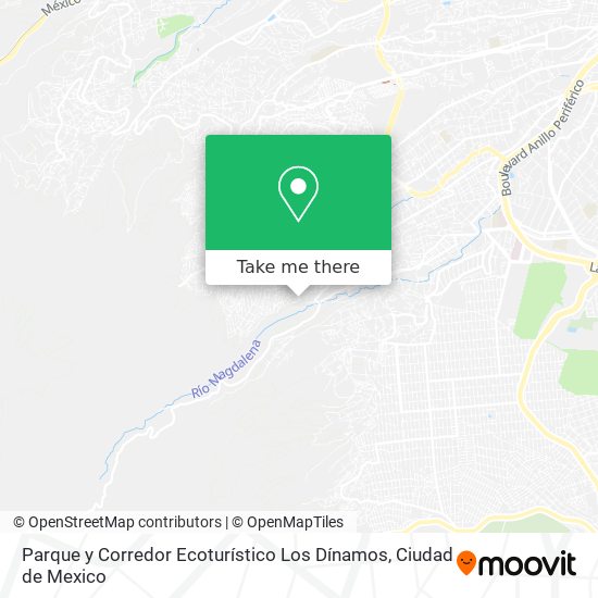 Parque y Corredor Ecoturístico  Los Dínamos map