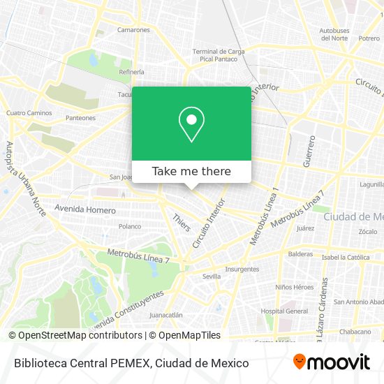 Biblioteca Central PEMEX map