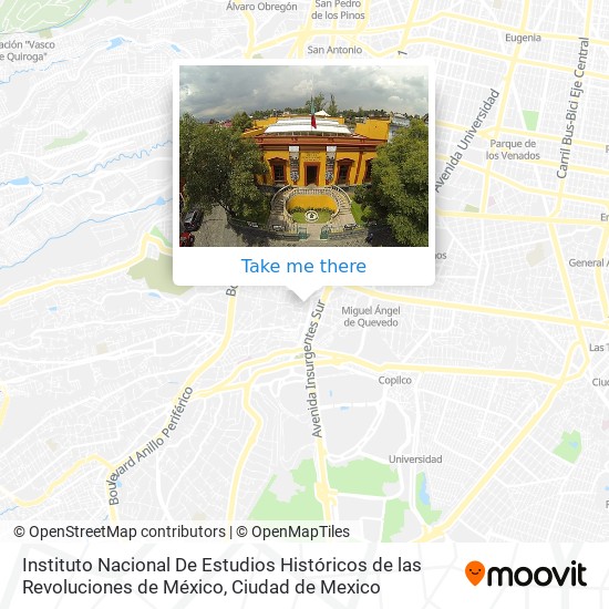 Instituto Nacional De Estudios Históricos de las Revoluciones de México map