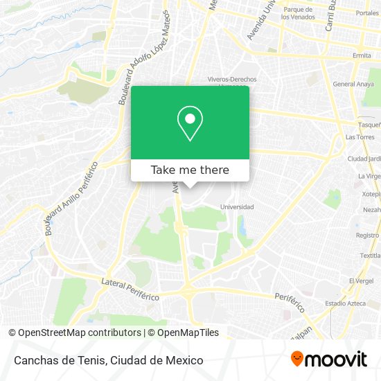 Canchas de Tenis map