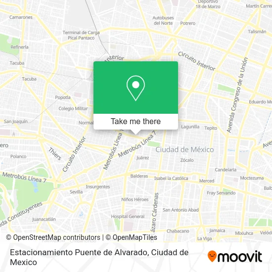 Estacionamiento Puente de Alvarado map