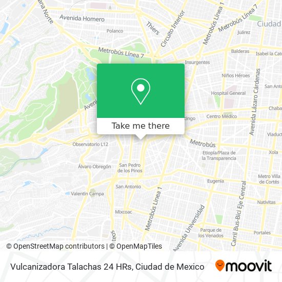 Vulcanizadora Talachas 24 HRs map