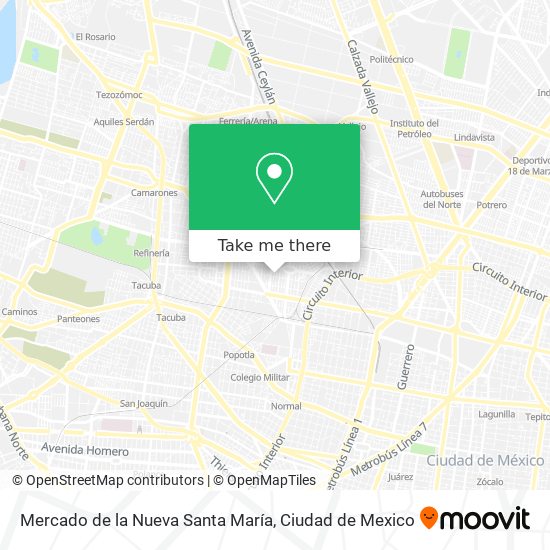 Mercado de la Nueva Santa María map