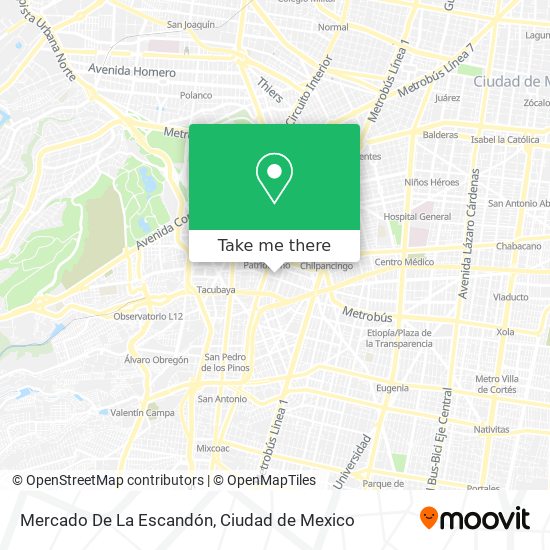 Mercado De La Escandón map