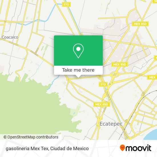 gasolineria Mex Tex map