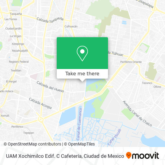 UAM Xochimilco Edif. C Cafetería map