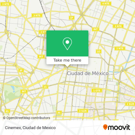 Mapa de Cinemex