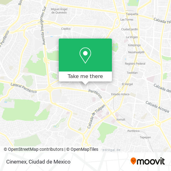 Mapa de Cinemex