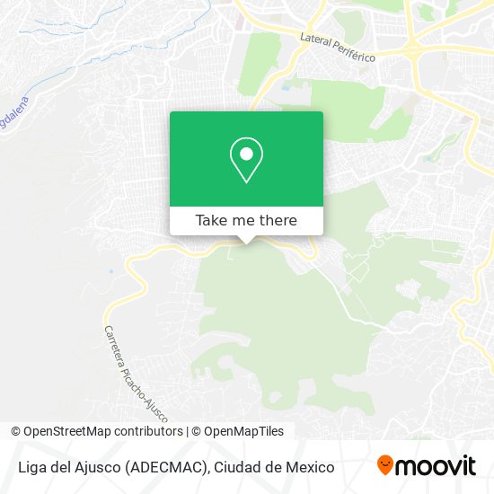 Mapa de Liga del Ajusco (ADECMAC)