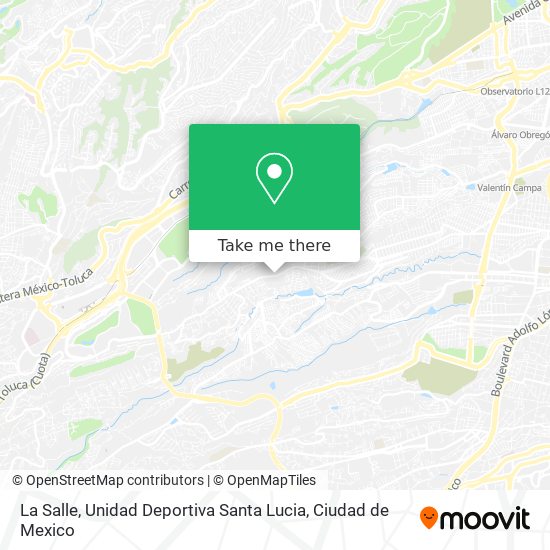 La Salle, Unidad Deportiva Santa Lucia map