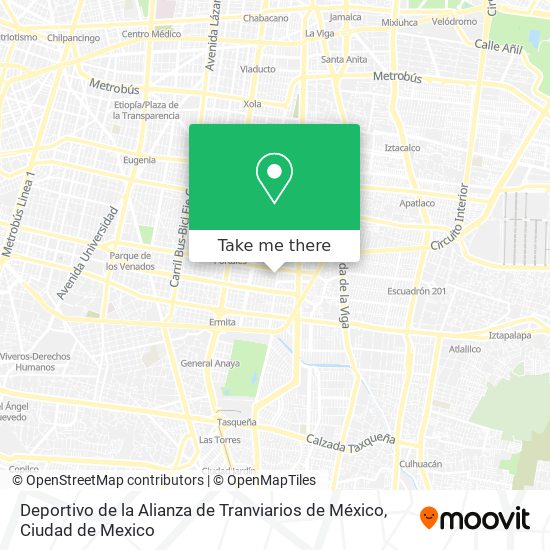 Deportivo de la Alianza de Tranviarios de México map