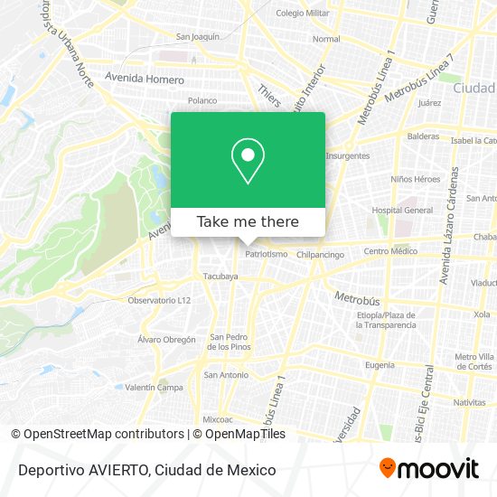 Deportivo AVIERTO map