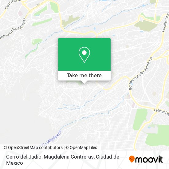 Mapa de Cerro del Judio, Magdalena Contreras
