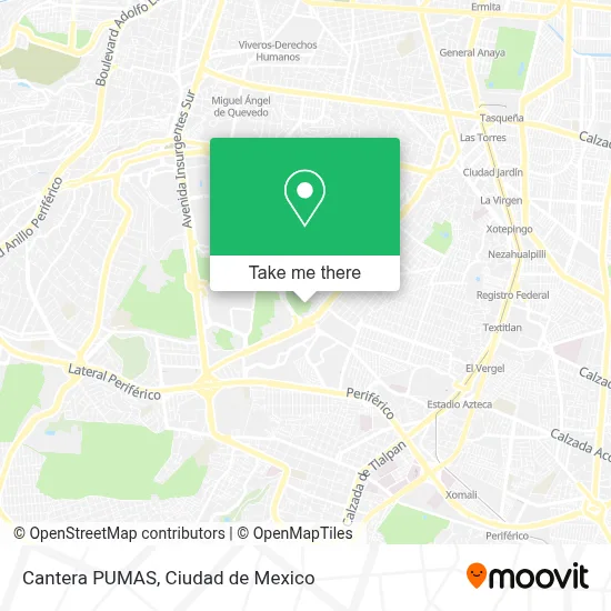 Cantera PUMAS map