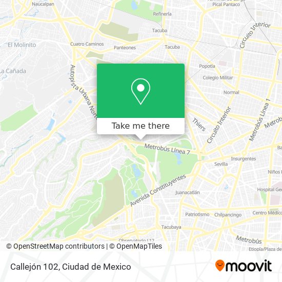Callejón 102 map