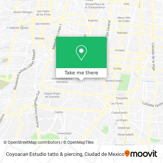 Coyoacan Estudio tatto & piercing map
