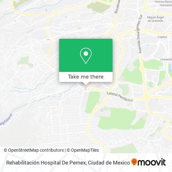 Rehabilitación Hospital De Pemex map