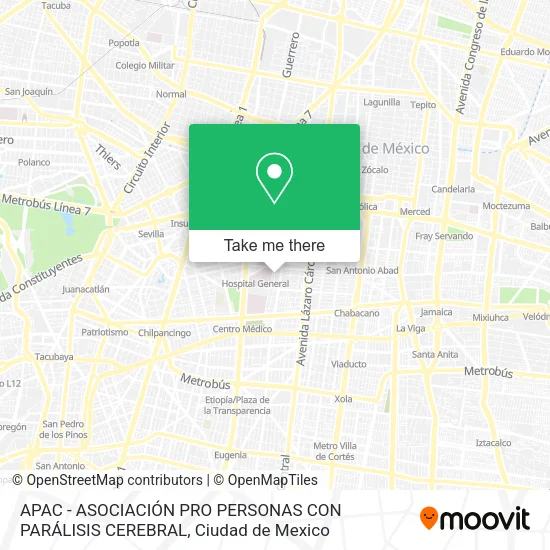 Mapa de APAC - ASOCIACIÓN PRO PERSONAS CON PARÁLISIS CEREBRAL