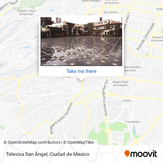 Televisa San Ángel map