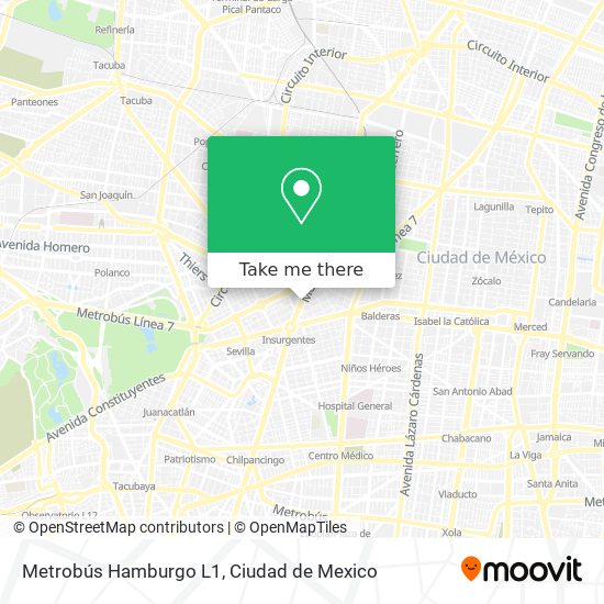 Metrobús Hamburgo L1 map