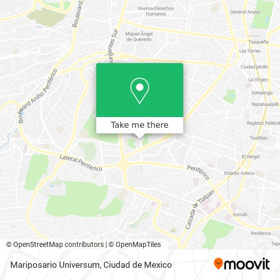 Mariposario Universum map