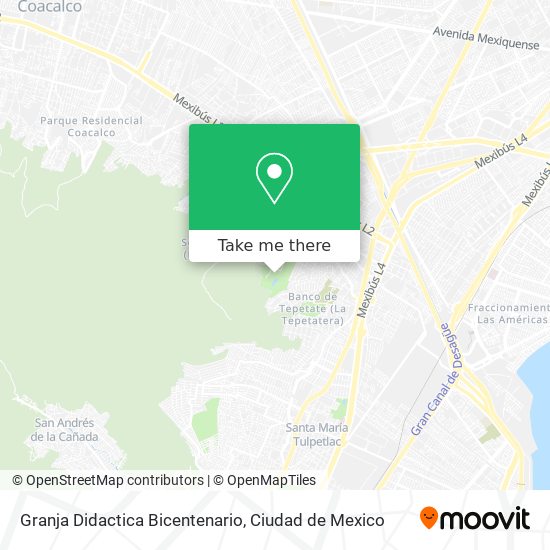 Mapa de Granja Didactica Bicentenario