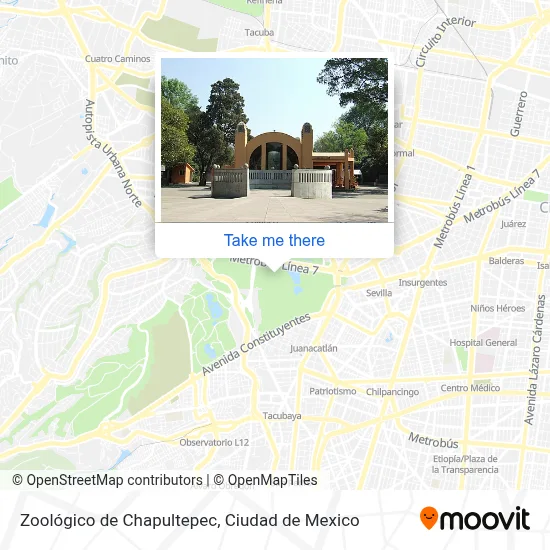 Zoológico de Chapultepec map