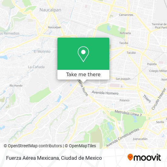 Mapa de Fuerza Aérea Mexicana