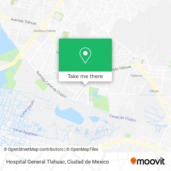 Mapa de Hospital General Tlahuac
