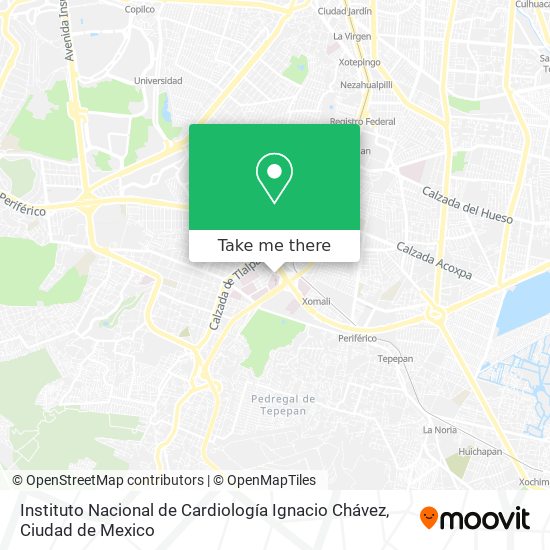 Instituto Nacional de Cardiología  Ignacio Chávez map